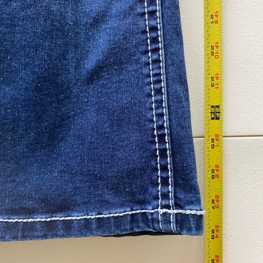 Rebel Jeans Women's Size 24 Dark Wash Bootcut Embroidered Rhinestone Denim - Picture 9 of 9